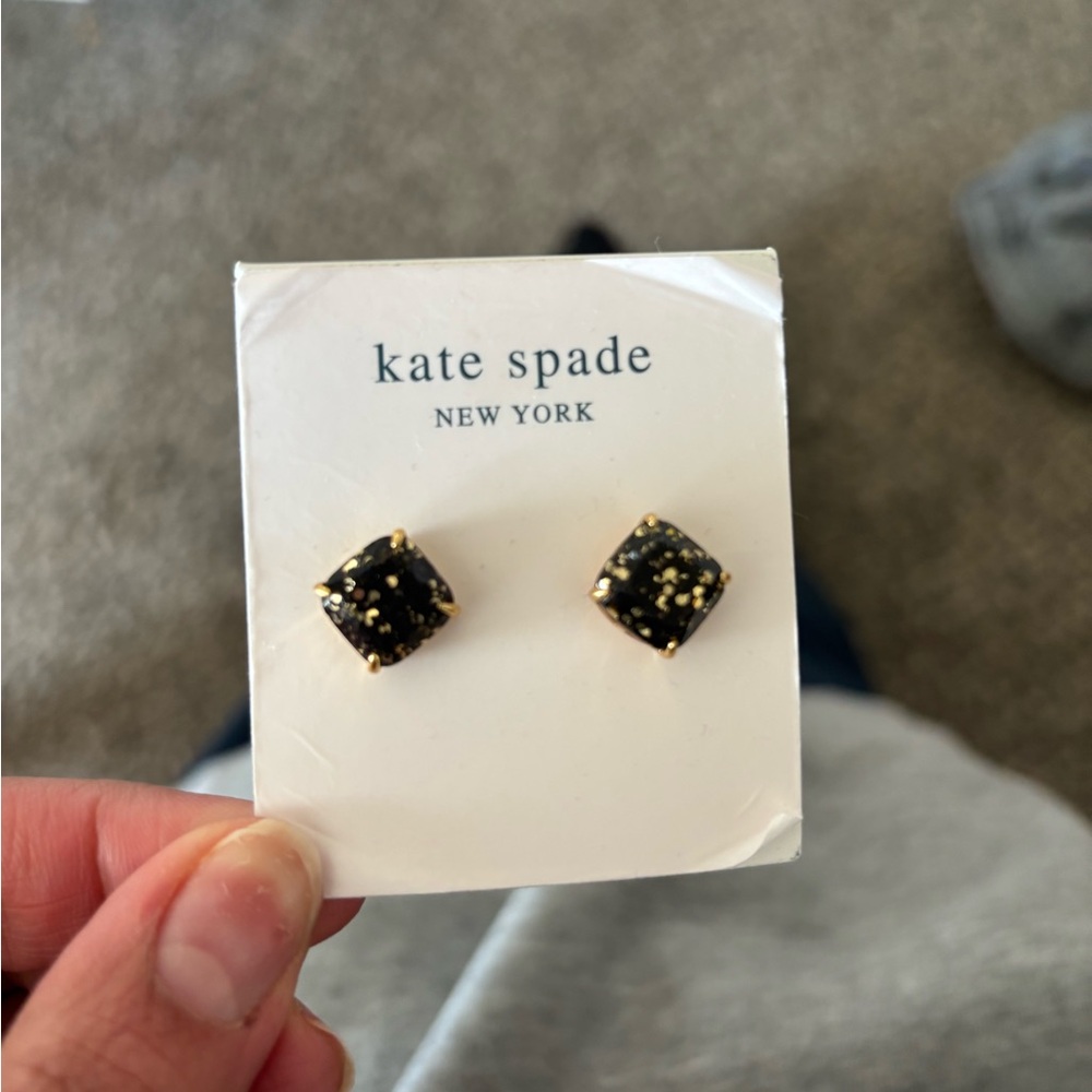 Kate Spade Black + Gold Stud Earrings
